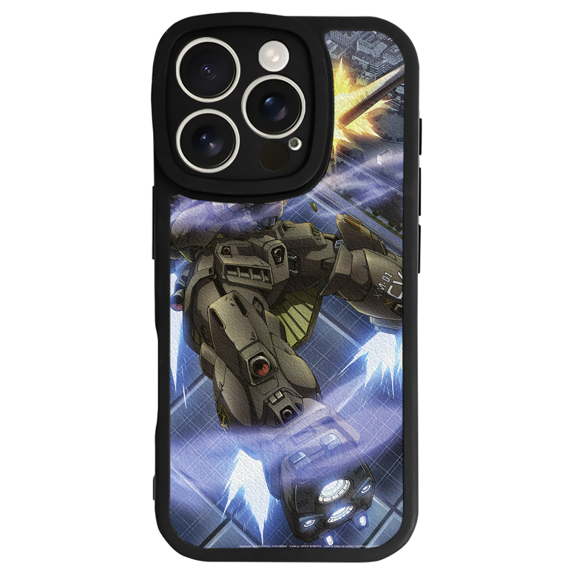 （画像用） 機動戦士ガンダム Mobile Suit Gundam 【iPhone 16シリーズ対応】シリコンスマホケース（レザー調） 材質：シリコン